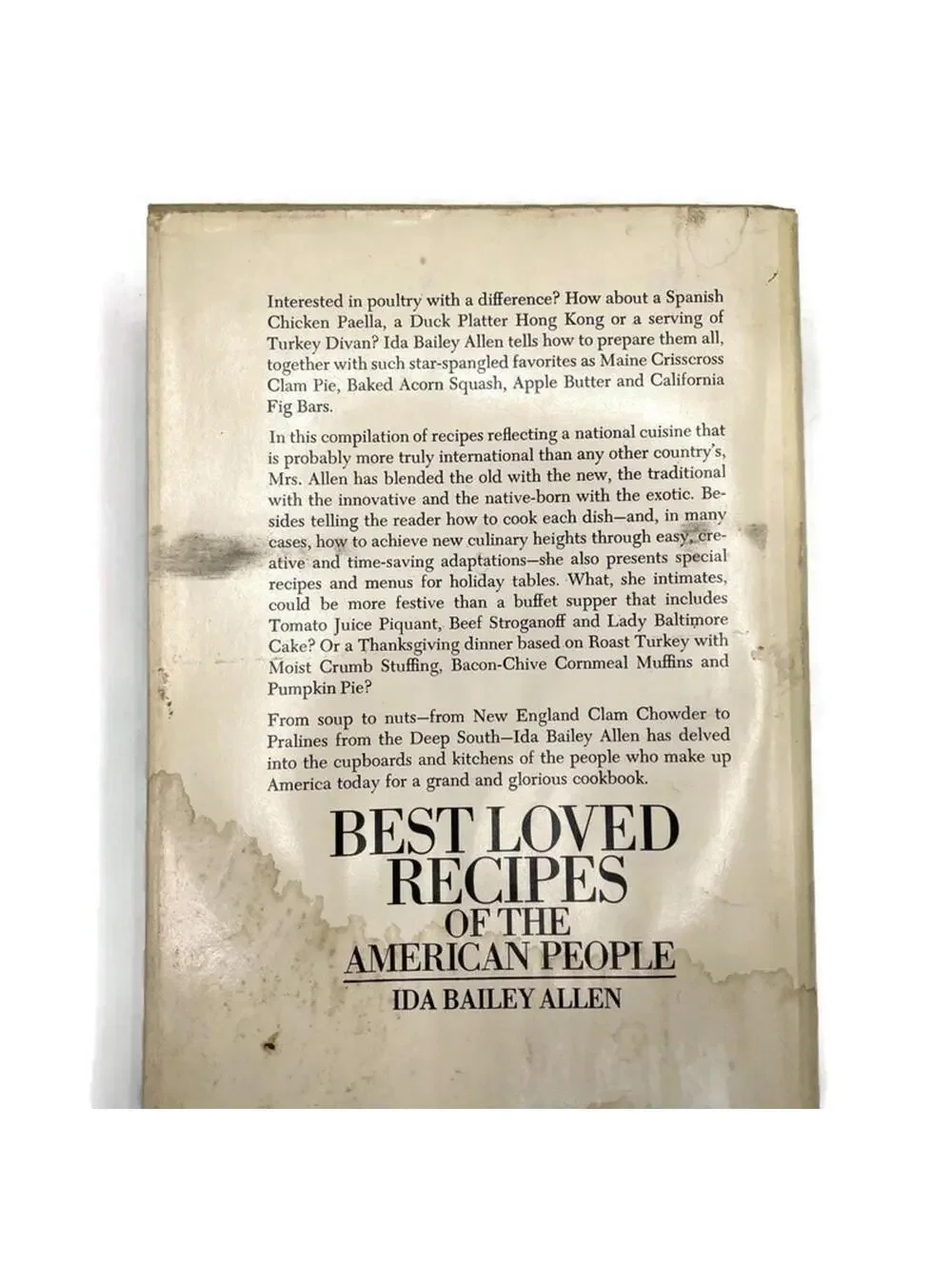 Vintage 1970s American Cookbook, Ida Bailey Allen, First Edition